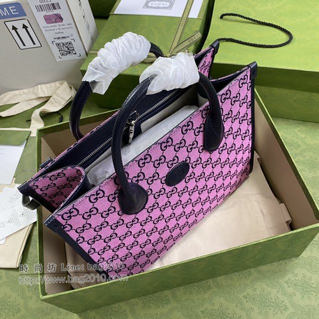 Gucci专柜新款女包, 古驰GG Marmont印花布tote托特包购物袋 Gucci手提肩背斜挎包 659983  gdj1723